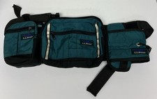 VINTAGE LL BEAN GREEN CORDURA NYLON FANNY LUMBAR PACK ADJUSTABLE USA MADE VGC