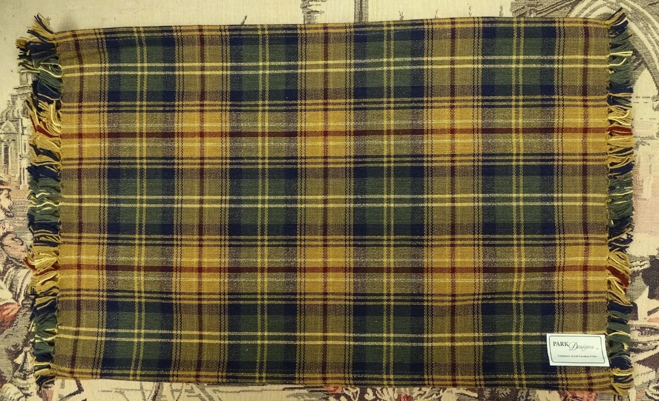 Placemats for Table (4) by Park Designs Fall Plaid Colors 21" x 12-3/4" NEW - Image 2 of 4