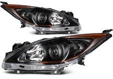 For 2013 2012-2010 Mazda 3 5-speed Black Wamber Lhrh Headlights Assembly