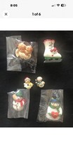 Lot of 58 Resin/Plastic Christmas Embellishments Snowmen, Angles, Ice Skates