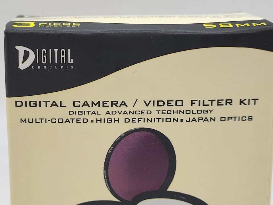 Digital Concepts 58mm Camera Video 3 Filter Kit - UV, Fluorescent, Cir Polarizer - Image 2 of 4