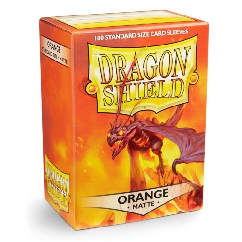 Dragon Shield Standard Matte Sleeves Orange 100 MTG, Pokemon Card Sleeve