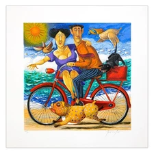 Pino Porcopio- SIlkscreen on Paper "Il Sorpasso"