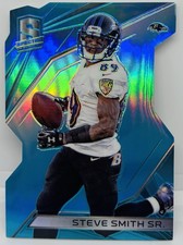 2015 Panini Spectra Steve Smith Sr RARE Neon Blue Prizm Die-Cut /35 BAL Ravens