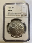 1900-S Morgan Silver Dollar NGC MS64