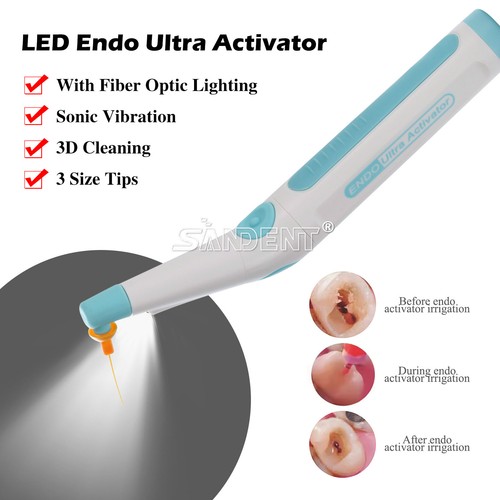 Dental LED Endo Ultra Activator Root Canal Irrigator Ultrasonic Sonic 150 Tips - Foto 15 di 24