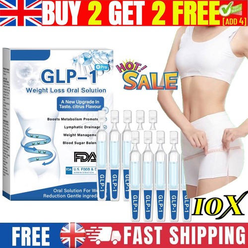 GLP-1 Weight Loss Oral Drops for Intestinal Slimming Boosting Metabolism 10x/Box