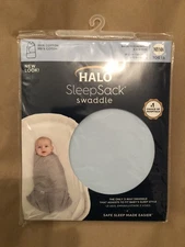 Halo 100% Cotton Sleepsack Swaddle, 3-Way Adjustable Wearable Blanket NB-3 Mos.