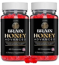 2 Pack Brain Honey Advanced Support Vitamin Supplement, BrainHoney Gummies