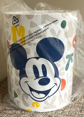 NEW! Disney Mickey Mouse Plastic Trash Can The Big Ones Kids Storage Container