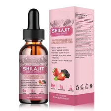 Pure Himalayan Shilajit Drops Fulvic Acid and Essential Trace Minerals Complex