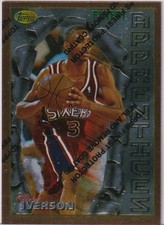 ALLEN IVERSON: TOPPS FINEST 1996-97 ROOKIE CARD # 69. rookie card picture