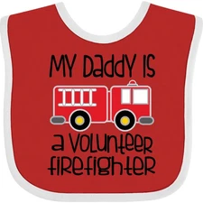 Inktastic Volunteer Firefighter Daddy Baby Bib Dad Clothing Infant