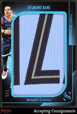 2024 Panini Silhouette Holo Platinum Desmond Bane GAME-USED JUMBO LOGO PATCH /5