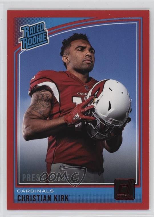 2018 Panini Donruss Rated Press Proof Red Christian Kirk #313 Rookie RC n1u