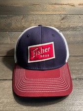 Vintage FISHER BEER Patch Trucker SnapBack Ha...