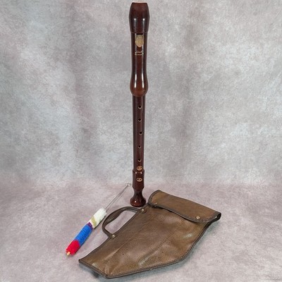 Vintage Schreiber Alto Wooden Recorder Made in Germany 3-Piece w/ Case & Rod