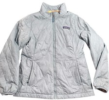 Patagonia Jacket Girls 12 Blue Nano Puff Full Zip Quilted Primaloft DEFECT READ