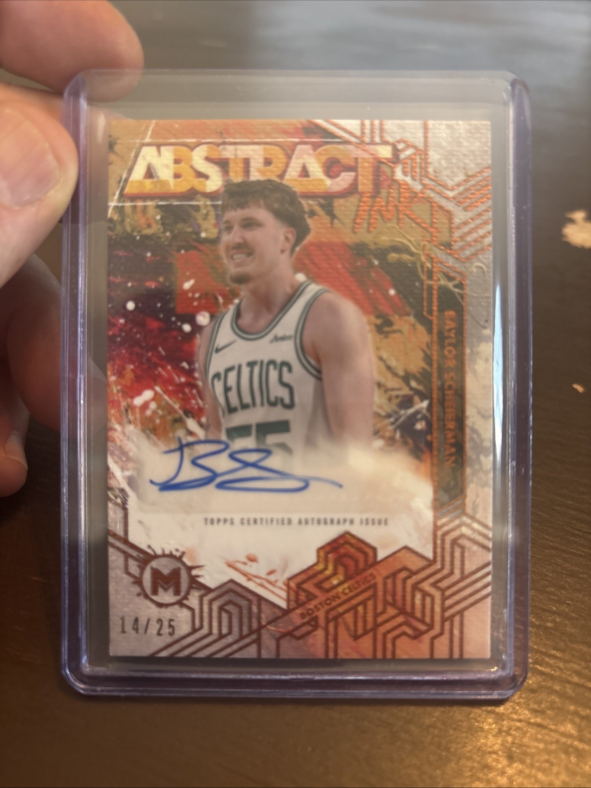 Topps Motif Baylor Scheierman Abstract Ink Signatures Auto /25 Celtics