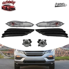 6PCS Fog Lights W/Cover Bezel+Turn Signal Lamps For 2016-2017-2018 Honda Pilot