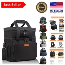 Expandable Insulated Heavy-Duty Lunch Box - 20 Can Capacity, Leakproof & Stylish