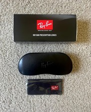 Ray-Ban Glasses Clam Shell Hard Case Black Sunglass Eyewear Case w/ Cloth  Box