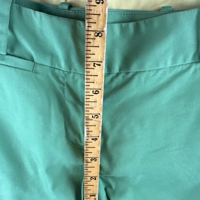 Talbots Women's Size 4 Green And Navy 2 Pair Shorts Button Zip Pockets