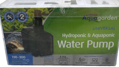 Aquagarden Universal Hydroponic & Aquaponic Water Pump 150-300GPH. {B5}.