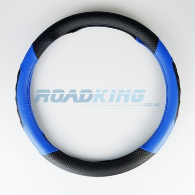 Truck Steering Wheel Cover Black Blue 44 - 46 cm HGV Lorry Universal Grip Cover