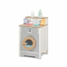 Toy Washing Machine Wooden Washing Machine Toy Sturdy for Playroom, Daycare