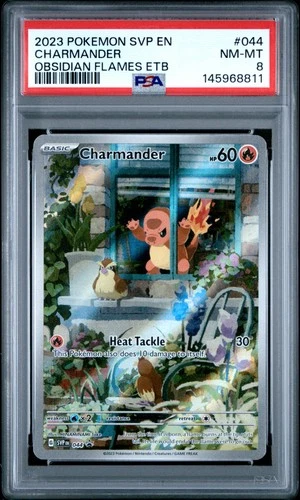 2023 POKEMON SVP EN-SV BLACK STAR PROMO #044 CHARMANDER PSA 8