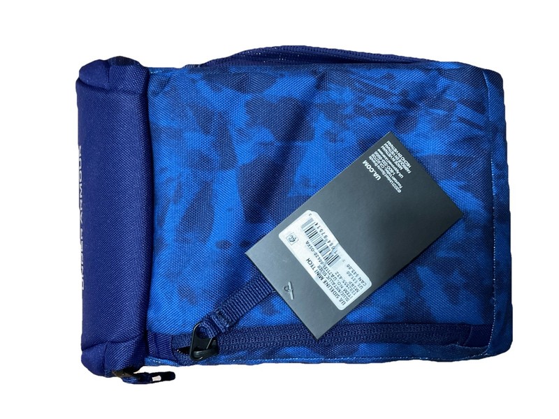 New Under Armour UA Sideline Blue Black Print Cooler Lunch Box  NWT