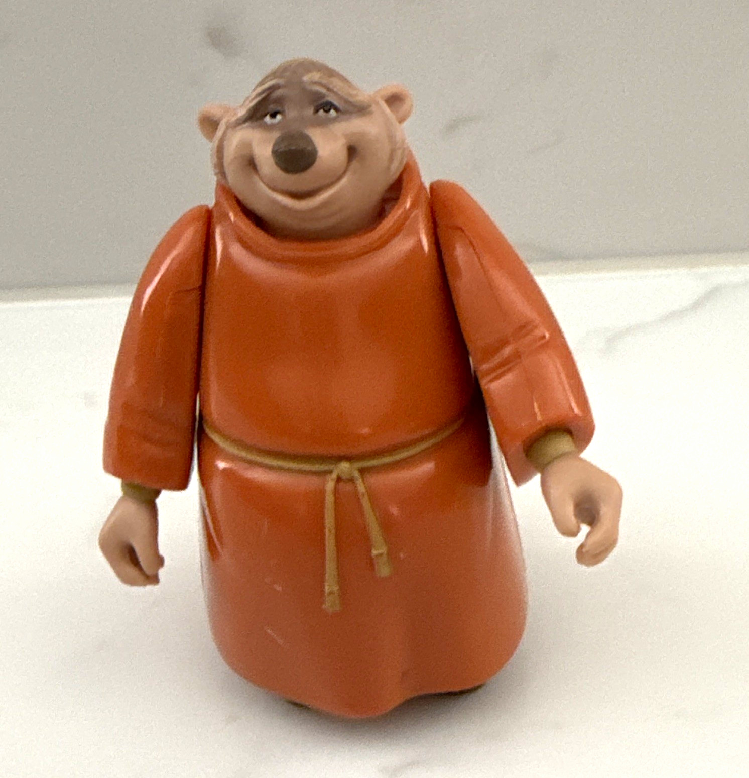 Disney Robin Hood Friar Tuck Figurine Orange Robe Figure Approx 4"