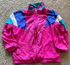Vintage LAVON Colorblock Windbreaker Retro Jacket Women  s Size S