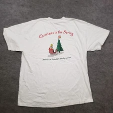 Universal Studios Shirt Mens Extra Large Long Sleeve Xmas Spongebob White Adult