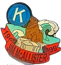 Kiwanis International 1999 Jim McAllister Lapel Pin