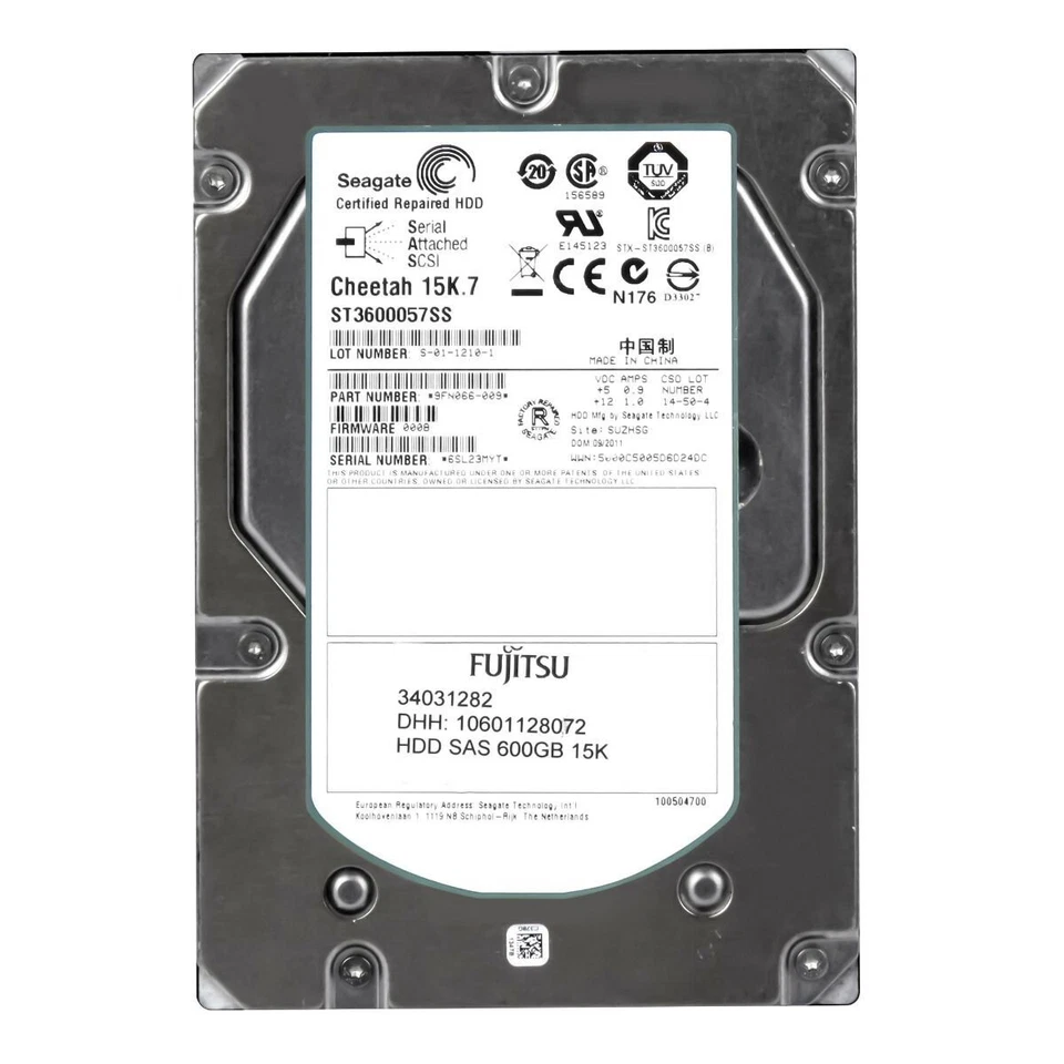 Disk Fujitsu 10601128072 ST3600057SS 600GB 15000U/Min 16MB SAS-2 3.5 " Pollici - Immagine 3 di 3
