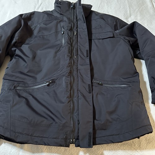 POLAR EDGE Mens Size L Large Black Removable Liner Nylon Ski Jacket Zip Pockets - Picture 11 of 23