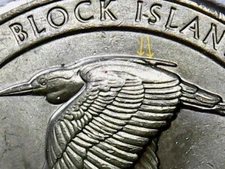 2016 P ATB Block Island Quarter Reverse Error Small Die Chip on Back...A29