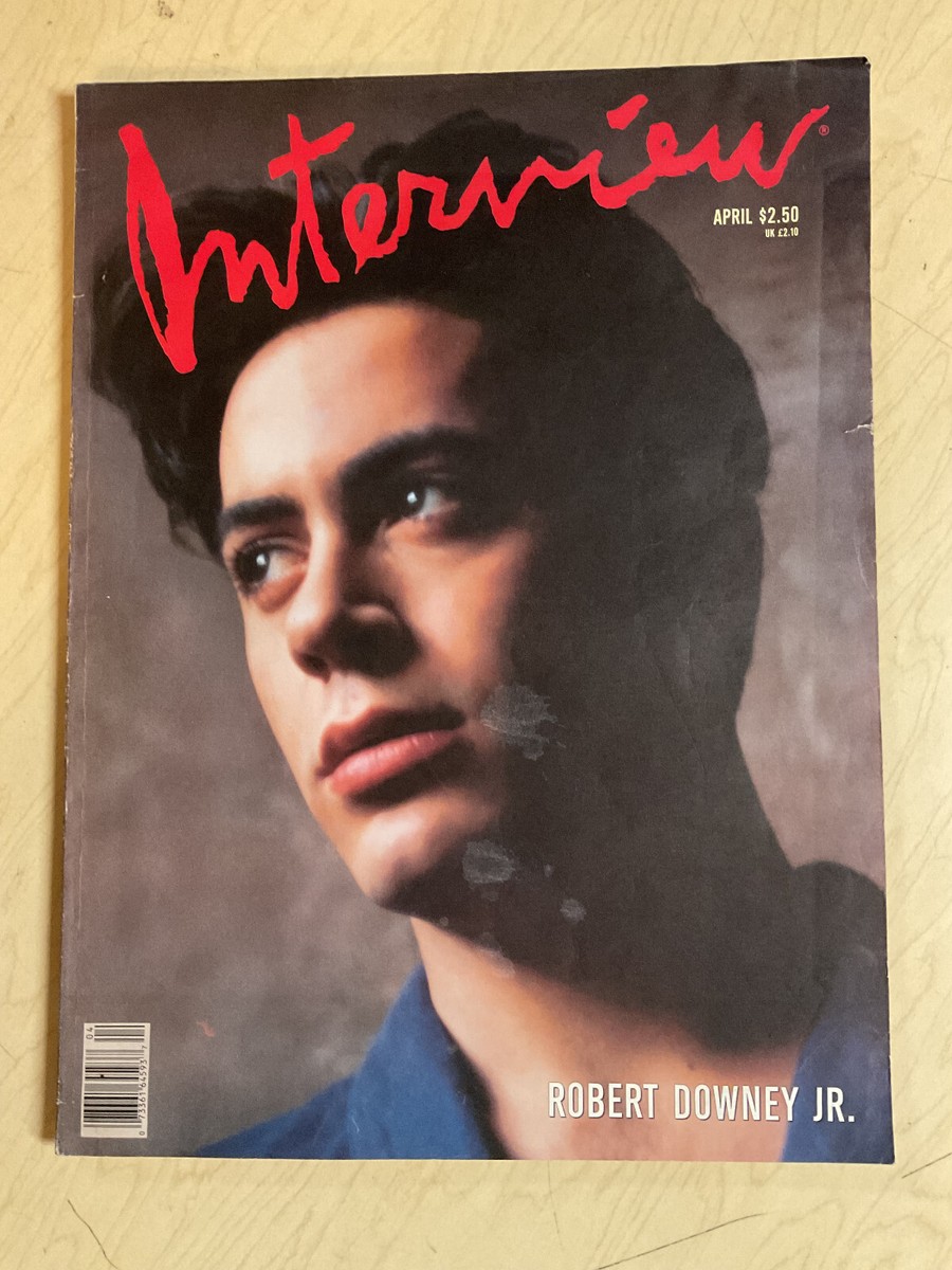 ★レア INTERVIEW magazine #548／ザ・ウィークエンド april 1989 Interview magazine Robert Downy Jr. sexy cover + Norris