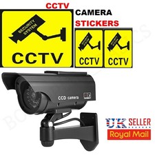 FAKE DUMMY CCTV CAMERA STICKERS SIGN SECURITY SURVEILLANCE YELLOW INDOOR OUTDOOR