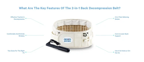 DR-HO'S 2-in-1 Decompression Belt Lower Back Pain Relief Size B 42-55 Inch US - Picture 5 of 10