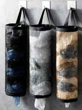 1pc Hanging Garbage Bag Organizer - Wall Mounted Plastic Bag Holder - NEW