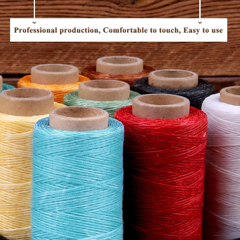 Waxed Thread 284 Yards, Leather Sewing Waxed Thread Cord 150D for Leather Shoes - Image 4 of 4