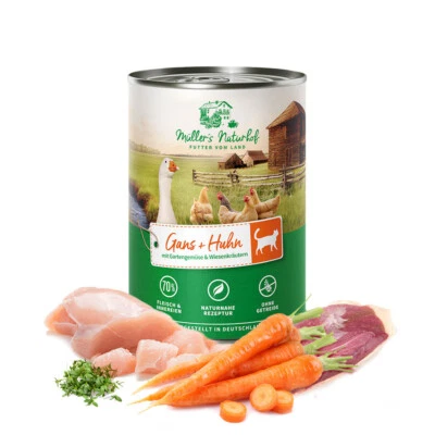 Müller’s Naturhof - Gans und Huhn - 12 x 400 g - Nassfutter