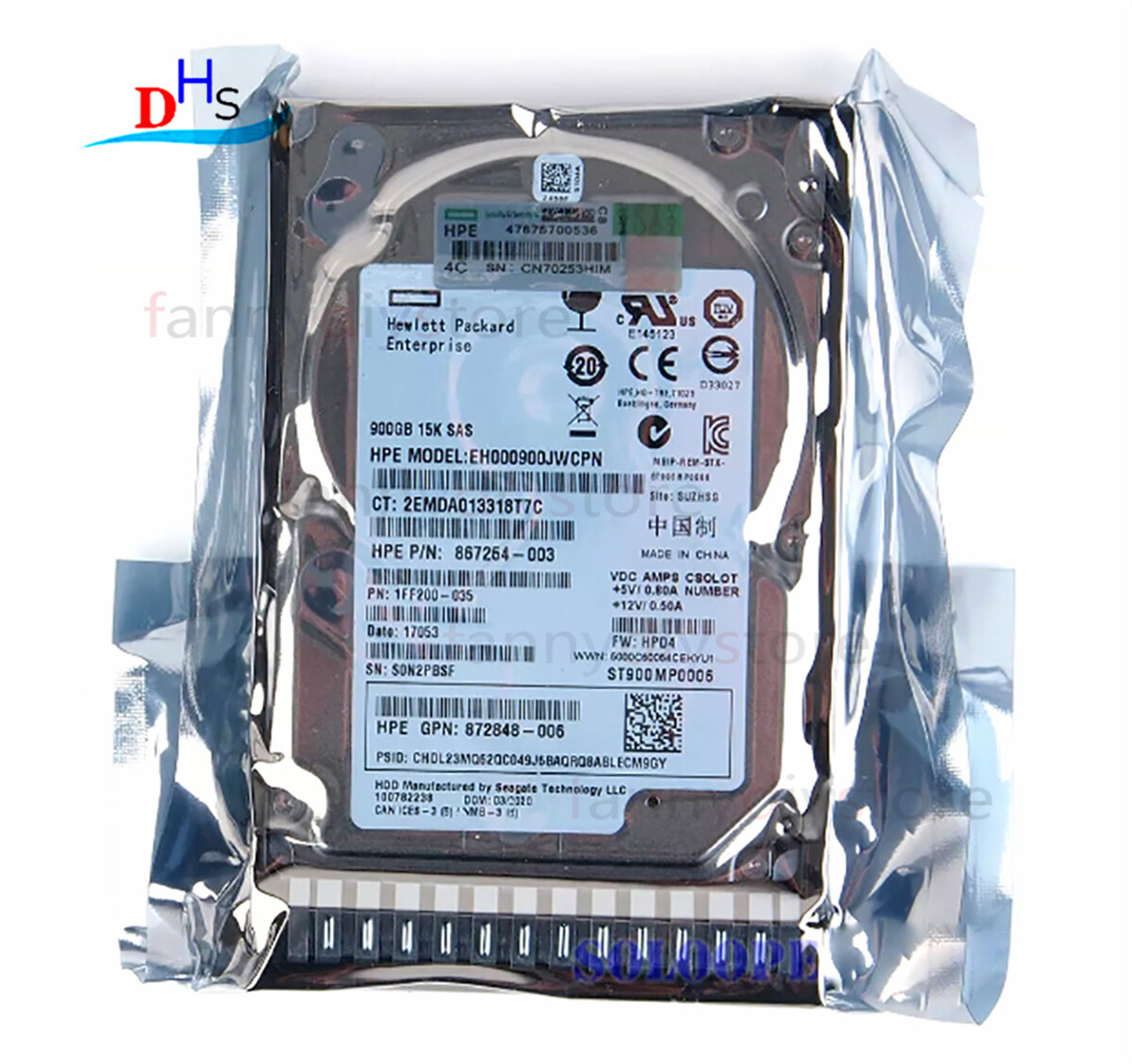 HPE 870798-001 900GB 15kRPM 2.5in DS SAS-12G SC Enterprise G9 G10 HDD, Wholesale 870798-001