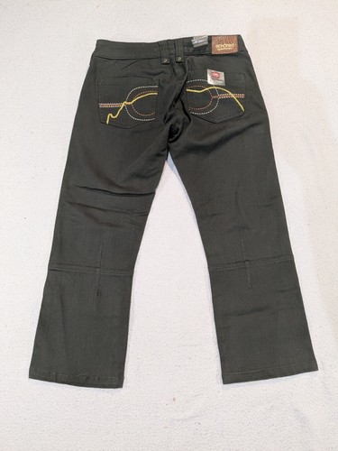 NWT VTG Eckored Capris Army Green Womens Sz 9 29W Demin Y2K 2000s Ecko