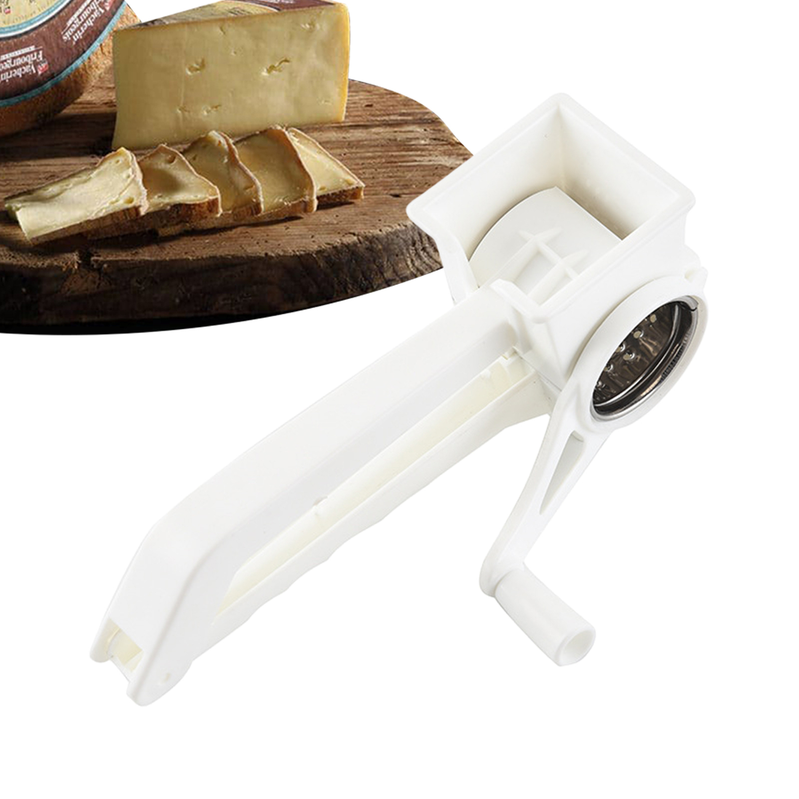Handheld Manual Rotary Chocolate Cheese Grater Shredder Stainless Steel
