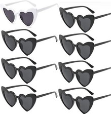 Pink White Black Heart Sunglasses for Women Vintage Bride Shaped...