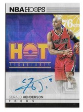 2016/17 NBA Hoops Basketball GERALD HENDERSON HOT SIGNATURES Autograph -76ers-